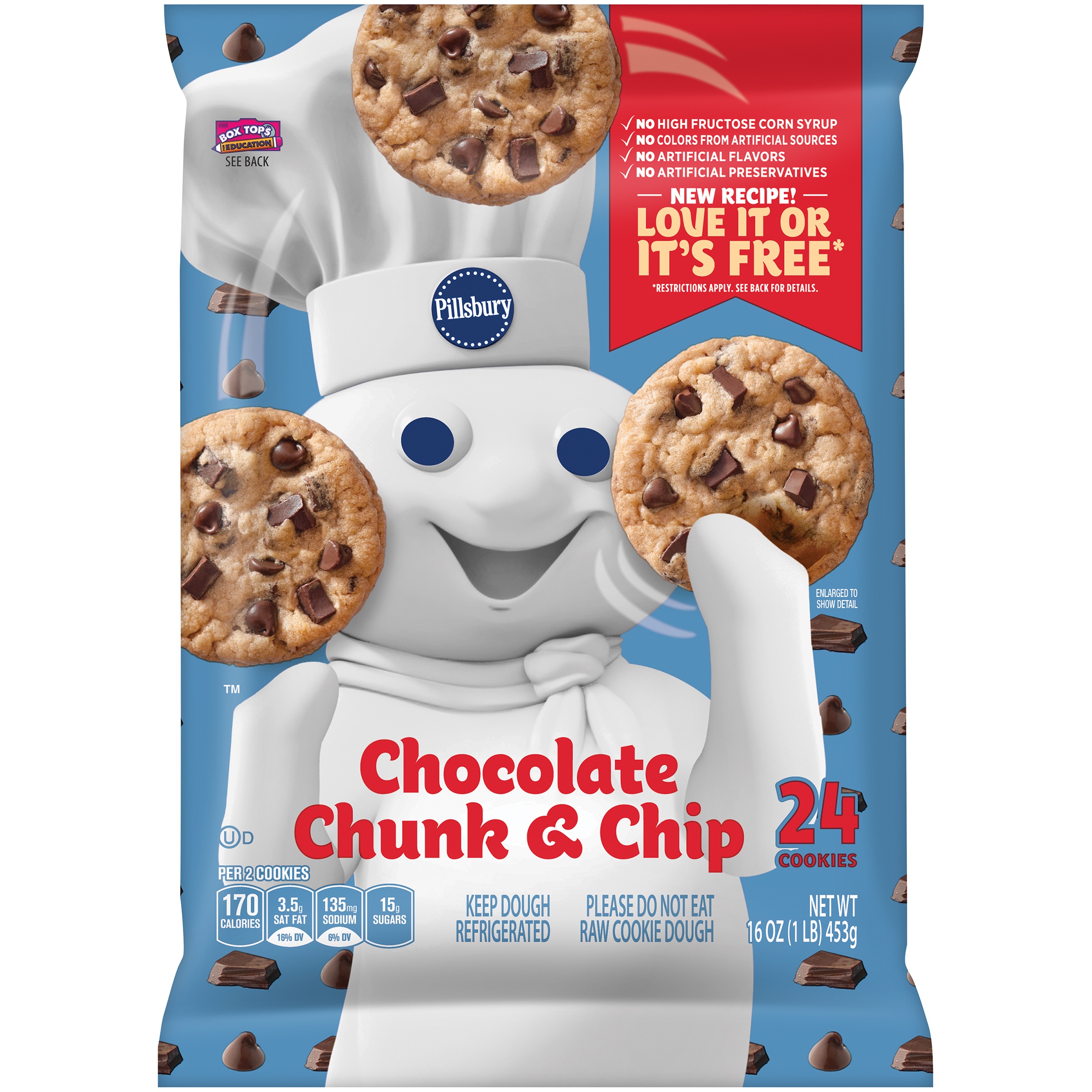 Pillsbury™ Ready To Bake Refrigerated Cookies Chocolate Chunk & Chips ...