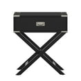 thumbnail image 3 of Weston Home Modern End Table with X-Base Legs and Drawer, Black, 3 of 6