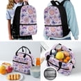 thumbnail image 2 of Jeiento Butterfly Backpack for School Girls 3rd/4th/5th Grade Kids Boys Bookbag with Lunch Box and Pencil Case Water Bottle Holder Hydrangea Elementary School Bags Middle Preschool Back Packs Purple, 2 of 7