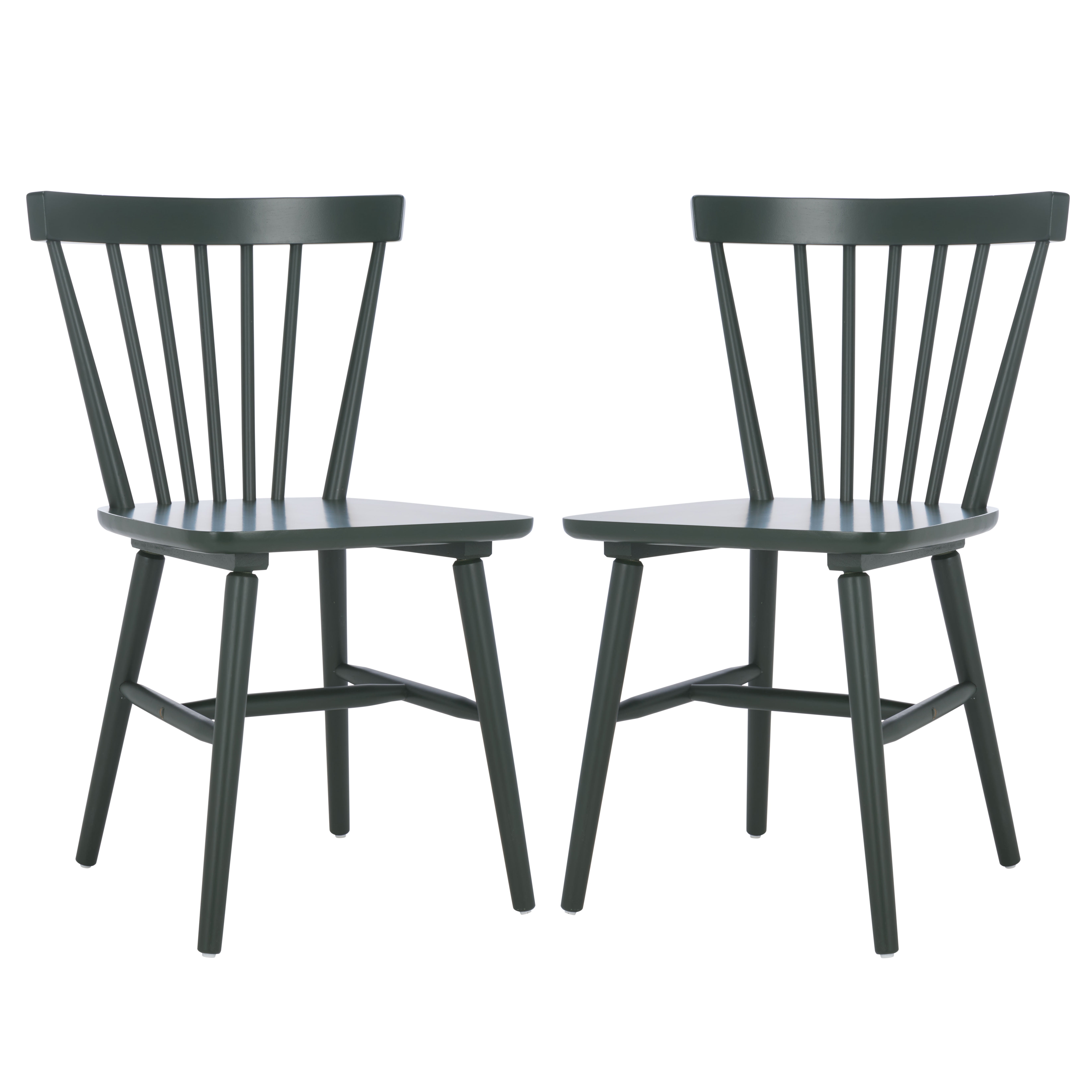 Safavieh Winona Traditional Wood Dining Side Chairs, Garden Green (Set of 2)