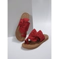 thumbnail image 3 of Women Bow Decor Thong Sandals, Fashion Khaki Toe Post Sandals For Summer, 3 of 4