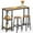 Rustic Brown, variant on Aiho Dining Table Set for 2 Person, 3 Pieces Bar Bar Table and Chairs Set with 2 Storage Shelves & Glass Rack, For Kitchen, Dining Room, Bar, Black
