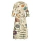 thumbnail image 5 of Vestido de Verano para Mujeres Impreso Cuello de Vuelta de Manga de Tres Cuartos, Estilo de Ocio de Moda para Ocasional, Fiesta Y Vacaciones, 5 of 5