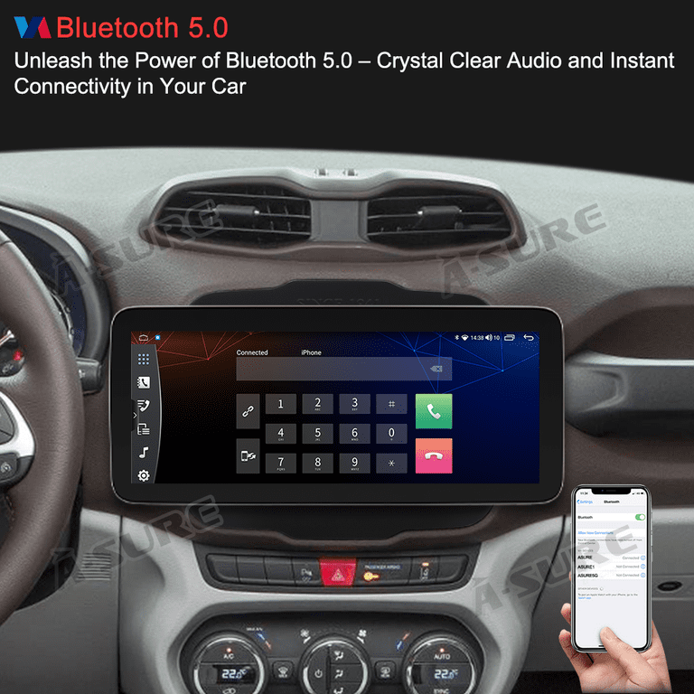 ACAVICA Android 15 Autoradio 9 Inch Voor Jeep Renegade 2014-2019 – 4+64GB, Wireless CarPlay, GPS, Bluetooth, DSP & Stuurwielbediening