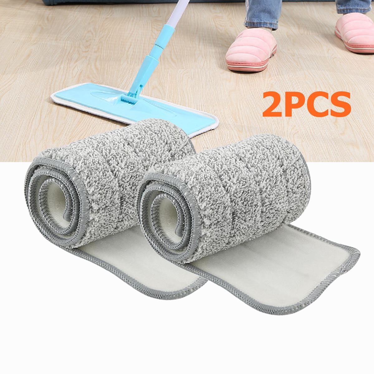 Microfibre Flat Mop Head Cloth Pad Refill Floor Sweeper Wet Dry Clean 