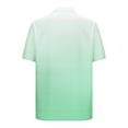 thumbnail image 5 of IYTR Mens Button Up Shirt Summer Vacation Shirts Gradient Short Sleeve Hawaiian Shirt Casual Beach Blouse (Mint Green,XXXL), 5 of 6