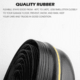 thumbnail image 2 of Universal Garage Door Bottom Threshold Seal Strip Weatherproof Rubber (10Ft, Black), 2 of 7