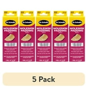 (5 pack) Dr. Scholl's Moleskin Padding ROLL, 1 roll // Thin, Flexible Cushioning & Pain Relief - Cut to Any Size - 24 Inches X 4 5/8 Inches