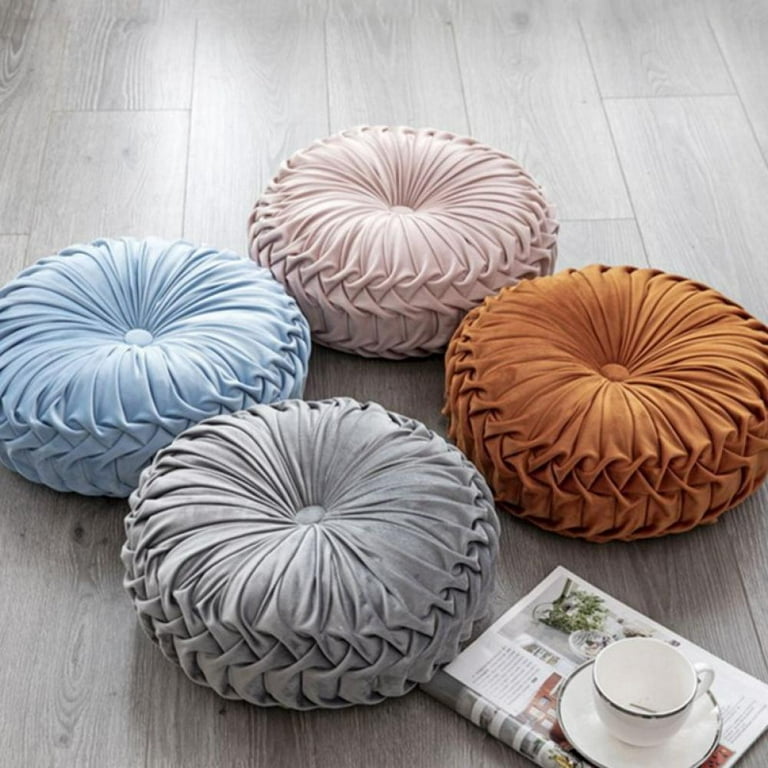 Velvet Luxury Large Round Throw Pillows Cushions with Pillow Insert
