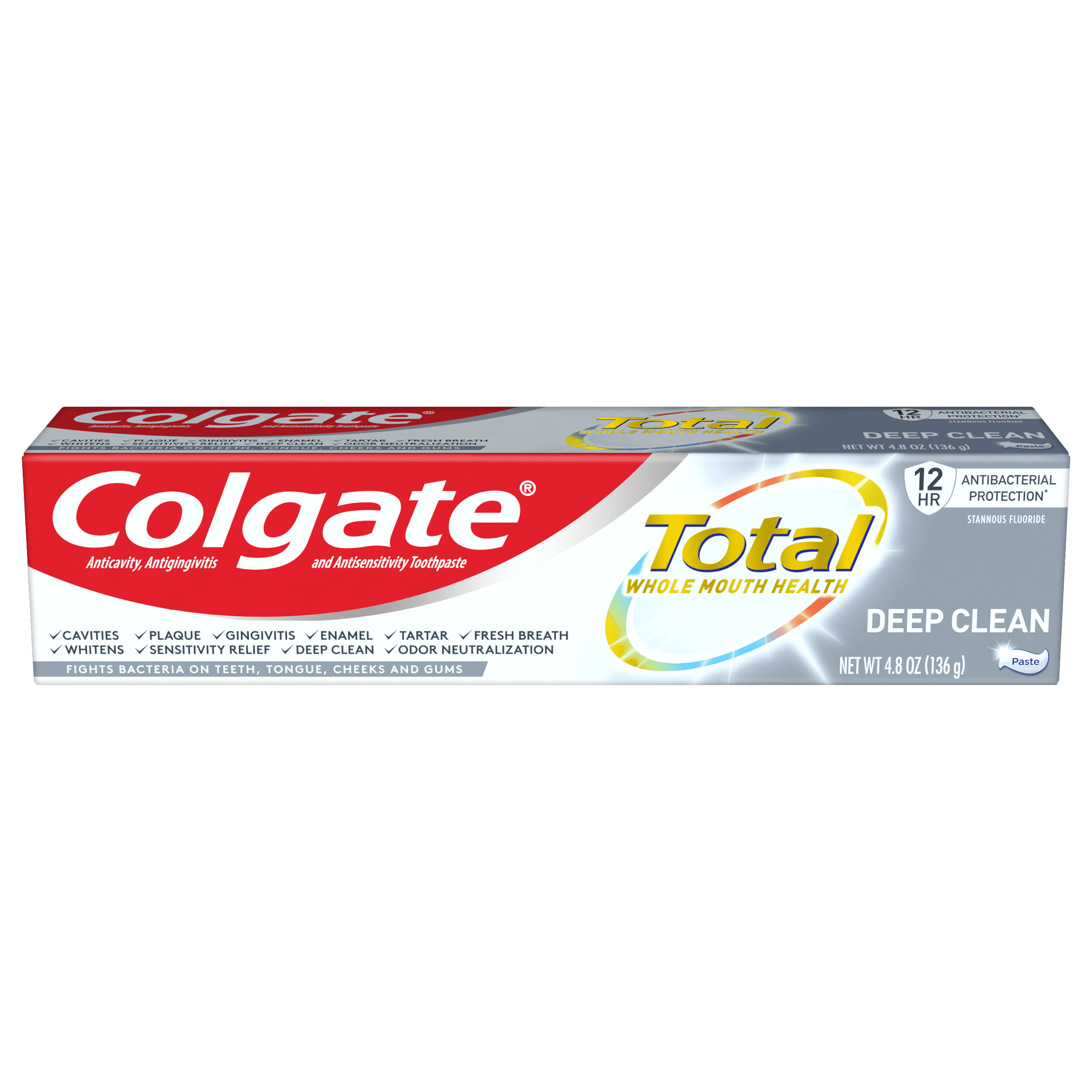 Colgate Total Toothpaste, Deep Clean, 4.8 oz