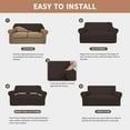 thumbnail image 6 of Easy-Going 100% Waterproof Couch Cover,Loveseat, Chocolate, 6 of 7