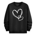 thumbnail image 6 of Long Sleeve Sweatshirt for Men Hearted Printed Casual Crew Neck Basic Spring Fall Tops Loose Fit Comfy Solid Tshirts Plus Size Black XXXL, 6 of 6