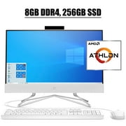 2020 Flagship HP 22 All In One Desktop Computer 21.5" FHD IPS Display AMD Athlon Gold 3150U 8GB DDR4 256GB SSD WIFI DVD AMD Radeon Graphics Keyboard and Mouse Webcam Win 10