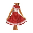 thumbnail image 4 of Mialoley Femme Robe, Modèle de Style de Noël à Manches Courtes Robe à Col Rond, 4 of 7