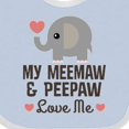 thumbnail image 4 of Inktastic Meemaw and Peepaw Love Me Grandchild Boys or Girls Baby Bib, 4 of 4