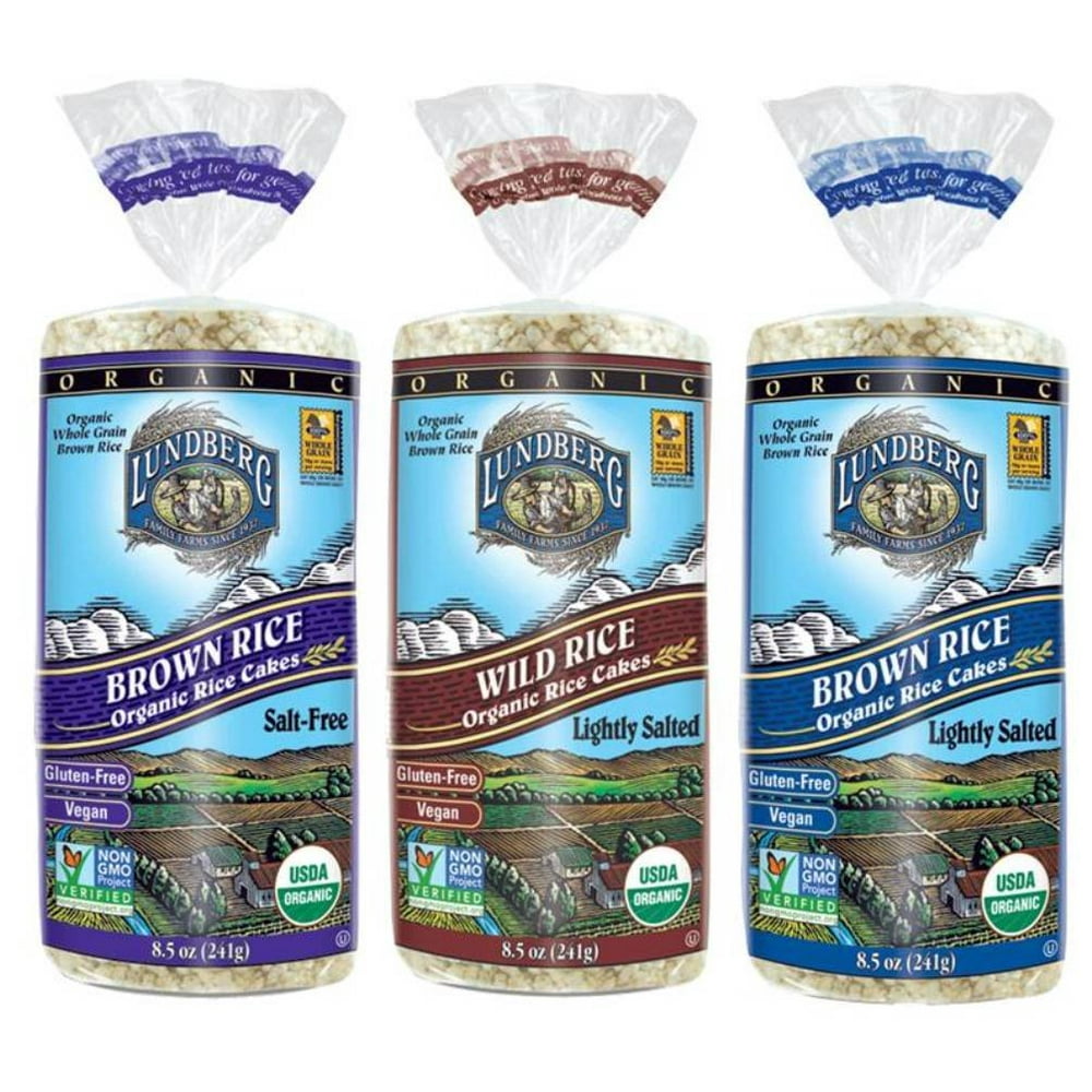 Lundberg Organic GlutenFree Vegan Rice Cakes 3 Flavor Lundberg Organic GlutenFree Vegan Rice Cakes 3 Flavor