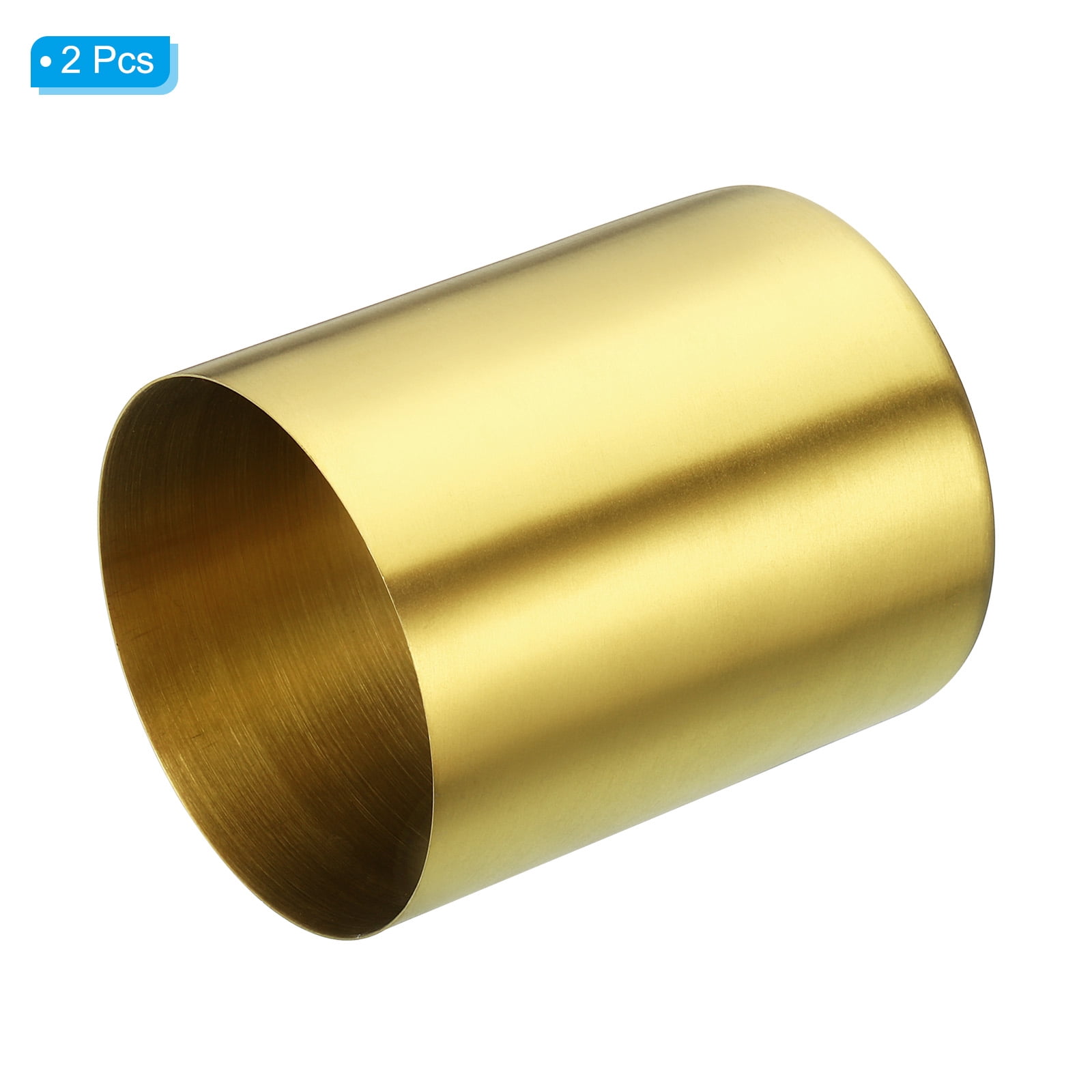 Unique Bargains Stylish Stainless Steel Pencil Holder for Desk Accessories Golden