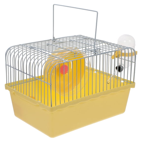 LOLIPPYY Multifunctional Travel Hamster Cage In Yellow ABS For Hamsters 1Set