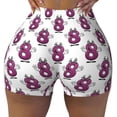 thumbnail image 2 of Goofa Cute Number 8 Printed Workout Shorts Women Seamless Scrunch Butt Lifting High Waisted Gym Booty Shorts Elastic Workout Shorts-X-Large, 2 of 8