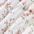 thumbnail image 2 of No. 918 Jocelyn Floral Print Crushed Voile Sheer Rod Pocket Curtain Panel, 51"W x 84"L, Coral, 2 of 7
