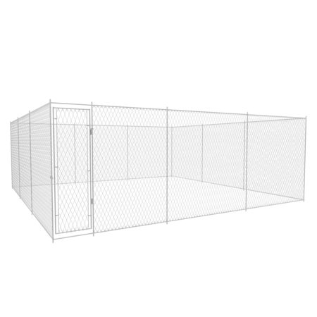 ammoon Dog Kennel Galvanized Steel 224.4x224.4x72.8 Spacious and Durable Shelter for Dogs, Ideal for Use