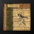 thumbnail image 2 of Slocum, Nancy 20x20 Black Modern Framed Museum Art Print Titled - Bird Melody I, 2 of 5