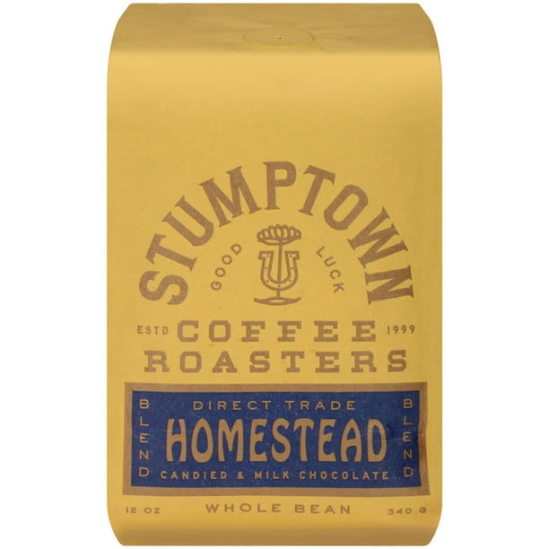 Stumptown Coffee Roasters Homestead Blend Whole Bean Coffee, 12 oz Bag, Flavor Notes of Milk
