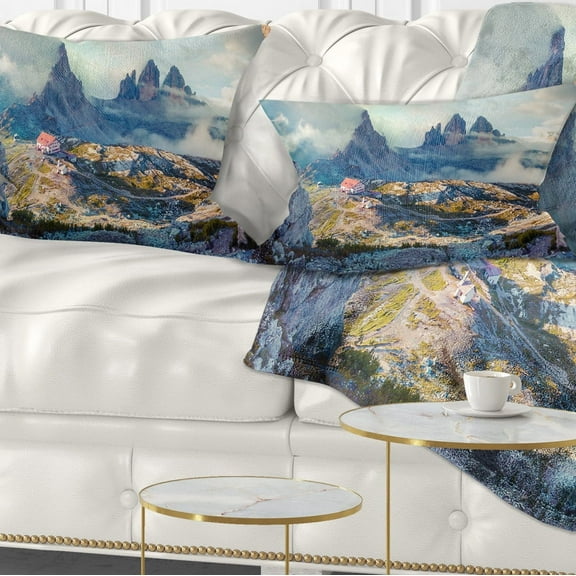 Designart Beautiful Lacatelli in National Park - Landscape Printed Throw Pillow - 12x20