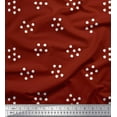 thumbnail image 1 of Soimoi Red polyester Crepe Fabric Dot Abstract Print Fabric by the Yard 42 Inch Wide, 1 of 3