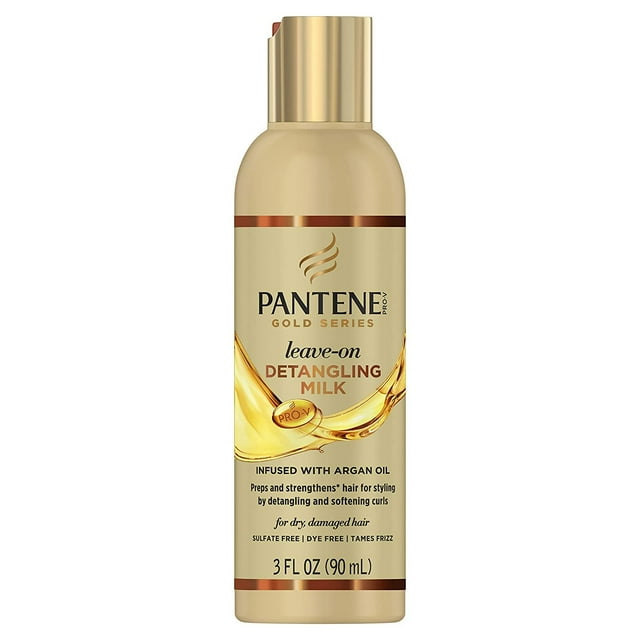Pantene Gold Series Sulfate Free Shampoo & Leave On Detangling Milk 3