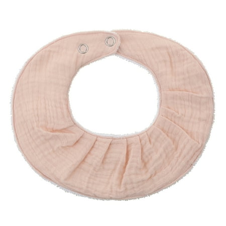 

Baby Feeding Drool Bibs Collar Decoration Newborn Solid Color Bib Absorbent Adjustable Snap Button Bib Soft Cotton Scarf