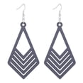 thumbnail image 5 of Fiudx Pendientes de Madera, Elegante Diseño Geométrico Hueco, Accesorio Ligero y Versátil, Forma Cuadrada Única, Prenda de Moda, para Uso Diario Informal, Disponible En 8 Colores., 5 of 5