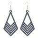 thumbnail image 5 of Brief And Fashionable Wood Hollow Geometric Earrings Earrings Earrings New European And Wood Earrings, 5 of 5