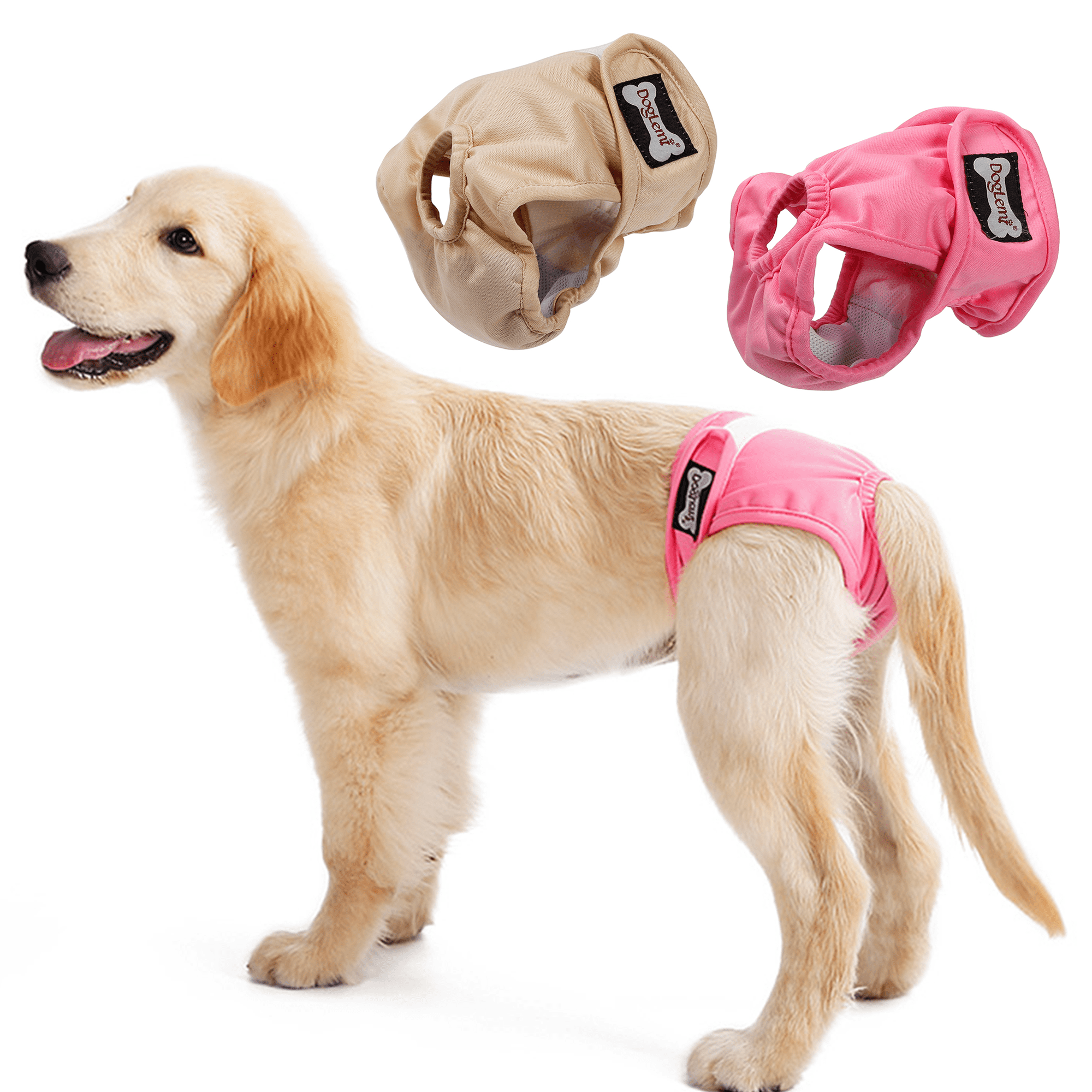 IDOMIK 2 Packs Reusable Female Dog Diapers Washable Pet Panties