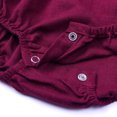 thumbnail image 5 of TFEOQRY Toddler Jumpsuit Soft Romper Cute Ruffled Backless Bodysuit Short Sleeved One-Pieces Burgundy, 5 of 9