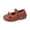 Brown, variant on Willtoo Toddler Little Girls Dress Shoes Mary Jane Flats Wedding School Shoes with Bowknot Comfy Faux Leather Princess Shoes