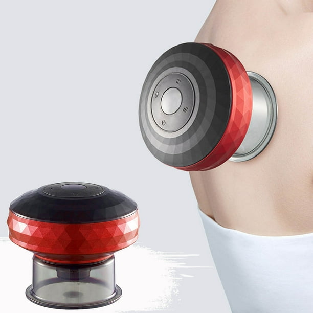 Masajeador de ventosas con vibración roja, dispositivo de ventosas recargable, dispositivo de raspado eléctrico