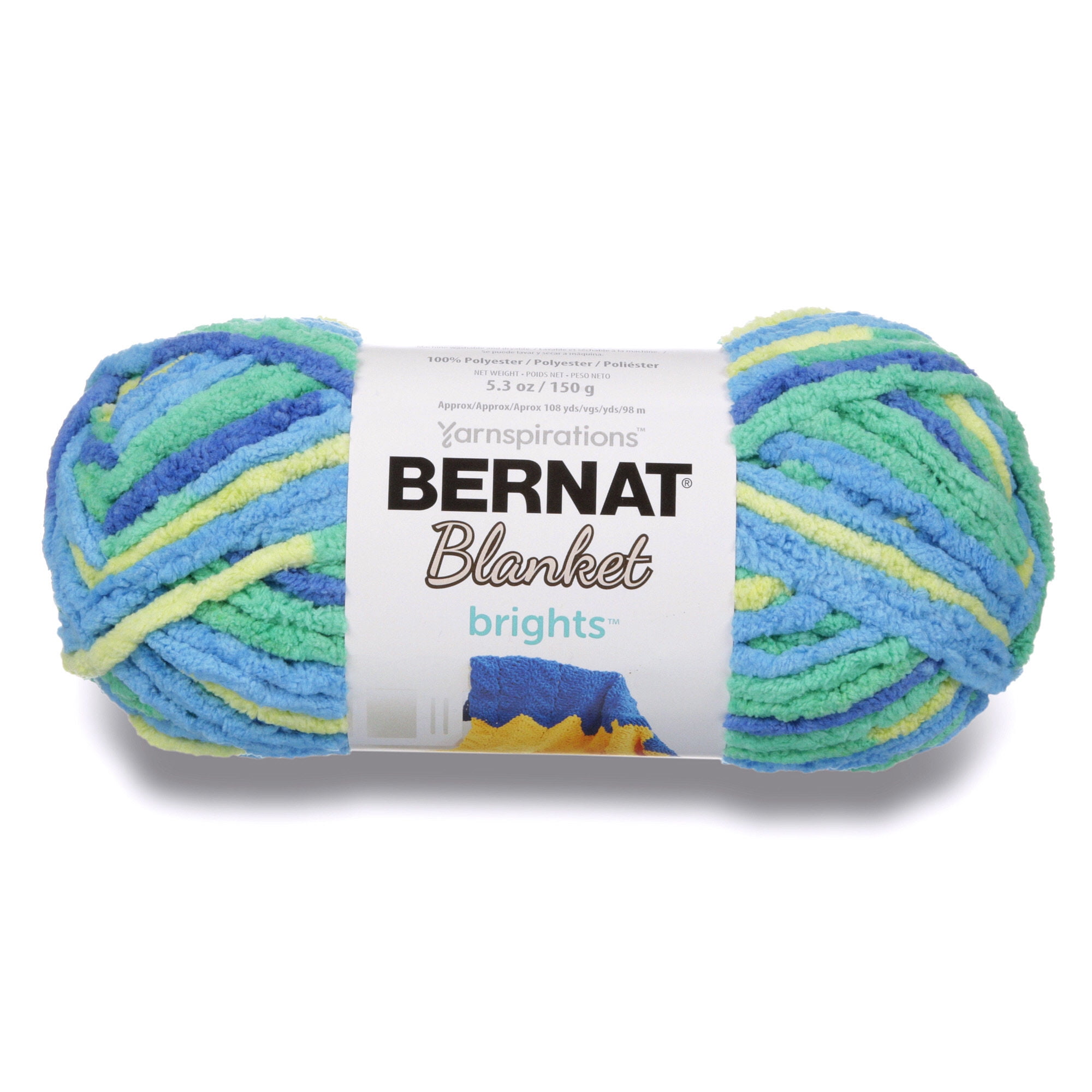 Bernat Polyester Blanket Brights Yarn (150g/5.3 oz), Surf Varg