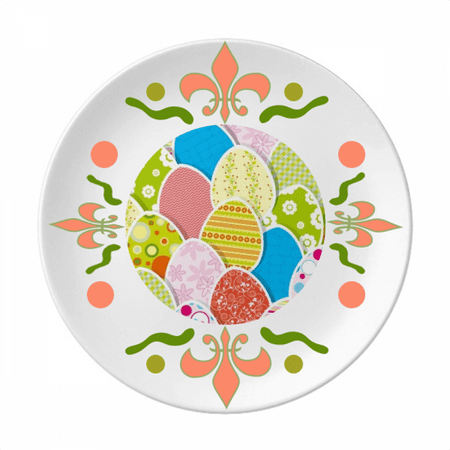 

Easter Festival Cute Colored Egg Culture Flower Ceramics Plate Tableware Dinner Dish