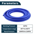 thumbnail image 4 of Unique Bargains Silicone Vacuum Tubing Hose Automotive Vacuum Line 19.7Ft 1/4" 6mm ID 3mm Thickness 1 Pc High Temperature 130PSI Max Pressure for Air and Water, 4 of 6