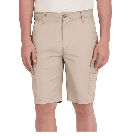 IRON Clothing Men's Flex Comfort Waistband Stretch Cotton Cargo Short 36 Vintage Wheat