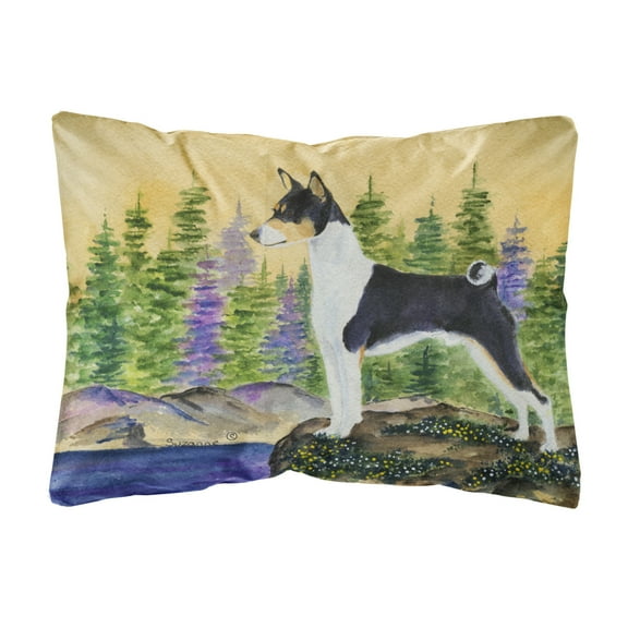 Caroline's Treasures SS8201PW1216 Basenji Decorative Canvas Fabric Pillow, 12H x16W, multicolor