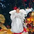 thumbnail image 4 of Estatuil de de Navidad LED Iluminado Ángel Topper Colgante Decoración pteada Zulema Estatuilla de copa de árbol, 4 of 7