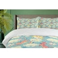 thumbnail image 4 of Ambesonne Pastel Duvet Cover Set, Rainbow Unicorns in Sky, 2-Calking, Multicolor, 4 of 7