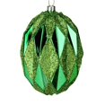 thumbnail image 3 of Northlight Green Diamond Cut 2-Finish Glass Christmas Ball Ornament 4" (100mm), 3 of 4