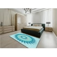 thumbnail image 5 of Ahgly Company Machine Washable Indoor Rectangle Transitional Tron Blue Area Rugs, 2' x 3', 5 of 7