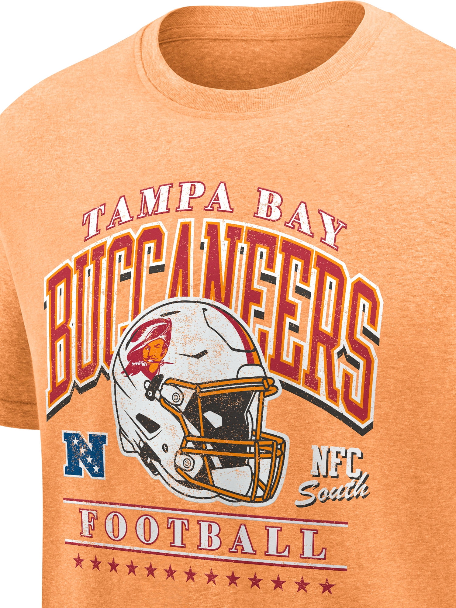 NFL Tampa Bay Buccaneers Men's Synthetic Red Heather Short Sleeve T-Shirt