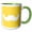 Green/White, variant on 3drose, White Mustache on Mustard Yellow - Ironic Hipster Moustache - Humorous - Fun - Whimsical - Funny, 11oz Magic Transforming Mug