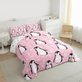 thumbnail image 3 of Manfei Kawaii Penguin 2pcs Bedding Comforter Set for Preppy Kids Children,Merry Christmas Twin Comforter Sets,Happy Winter Xmas Breathable Bedding Set,Ultra Soft Home Decor,Reversible, 3 of 8