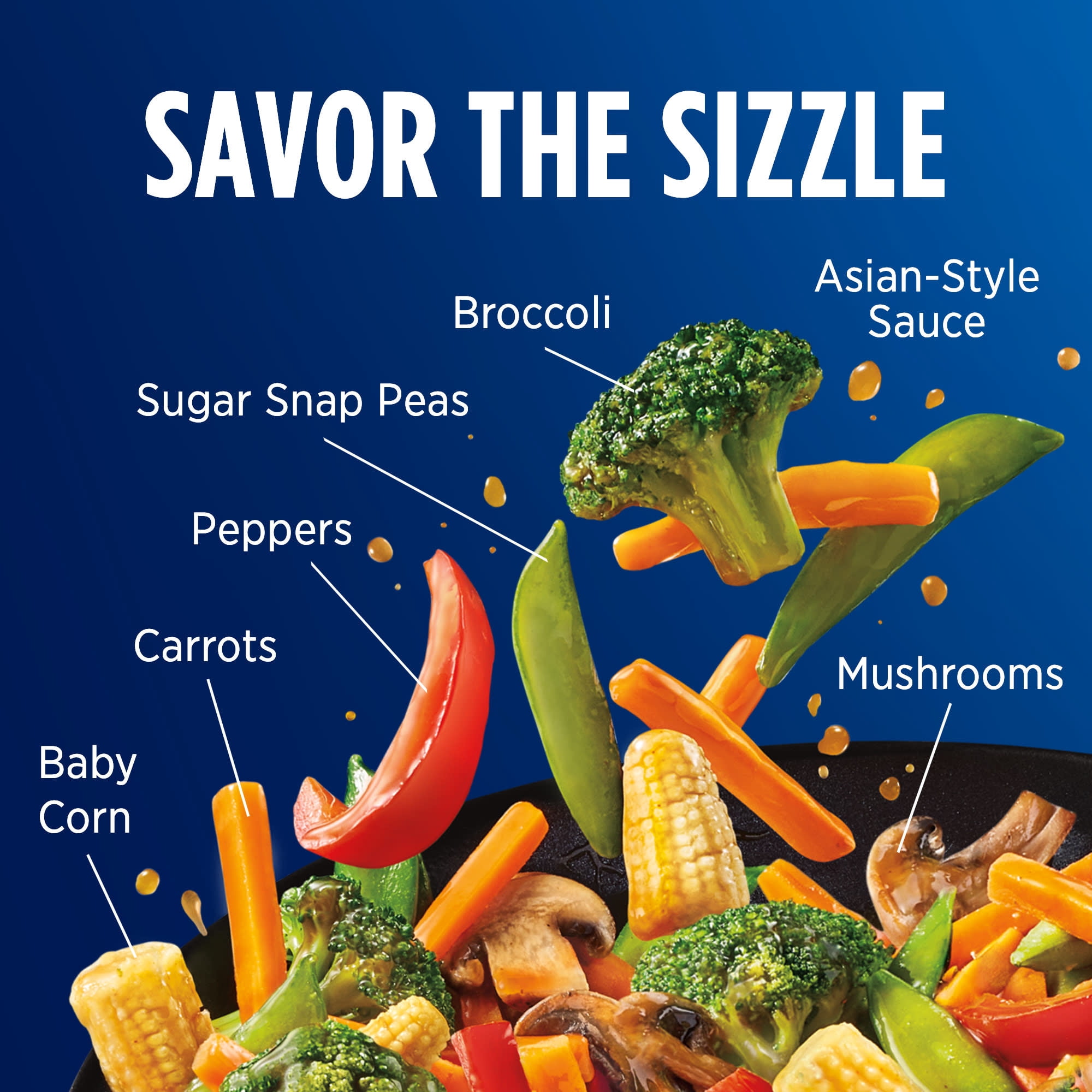 Birds Eye Asian Style Stir Fry Vegetables, 3g of Fiber per Serving, Frozen Vegetables, 52.2 oz. Bag